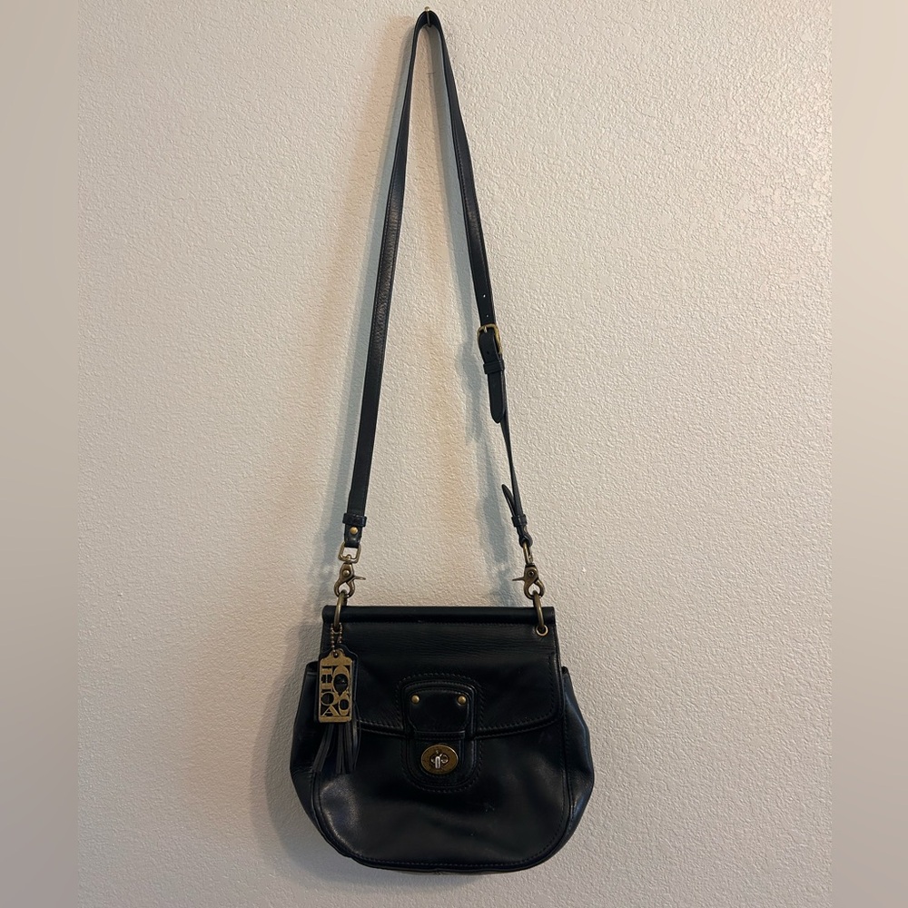 COACH “Willis” 19132 Black 70th Anniversary Limited Edition Leather Crossbody - Picture 2 of 10